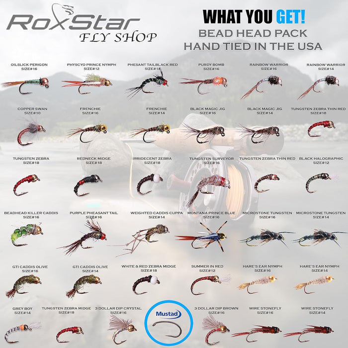 36PK BeadHead Tungsten & Brass Fly Assortment
