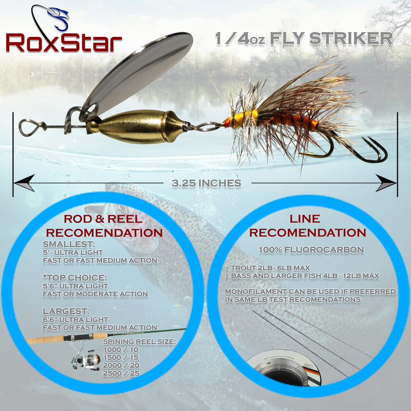 Load image into Gallery viewer, 1/4oz Fly Striker Fishing Spinners S1

